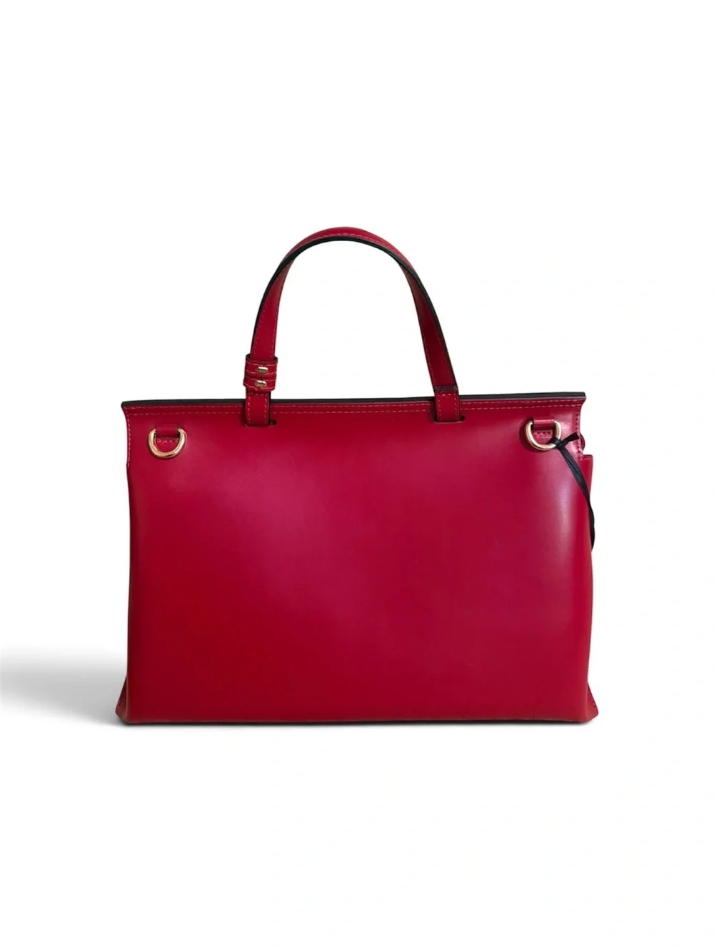 Mario Valentino Olimpia Soave Genuine Leather Red Tote
